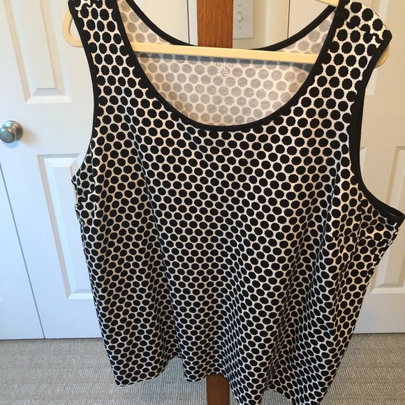 Lands' End Tops - Lands’ End Black and White Tank Top